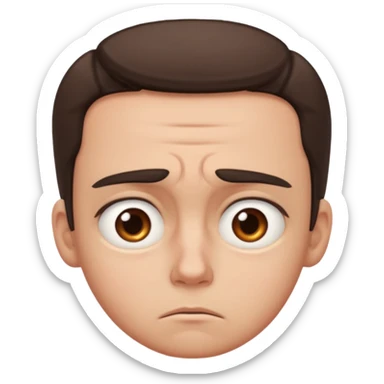 Create one core emoji that clearly represents the emotion “anxious.”
The emoji should show:

Facial tension

Worry or nervousness

A small sweat drop to indicate anxiety

The emoji must visually communicate emotional stress or nervous anticipation without using text. sticker