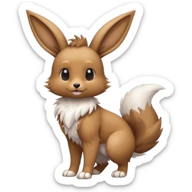Bunny-Eevee-Sergal-hybrid-fusion, full body sticker