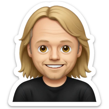 Lars ulrich emoji (80s lars) sticker