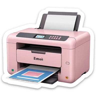 Light Pale Pink Multi-function printer) sticker