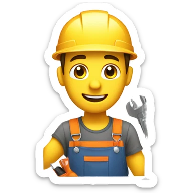 repairman repairing a window sticker