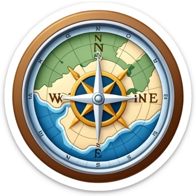 Map for hiking sticker