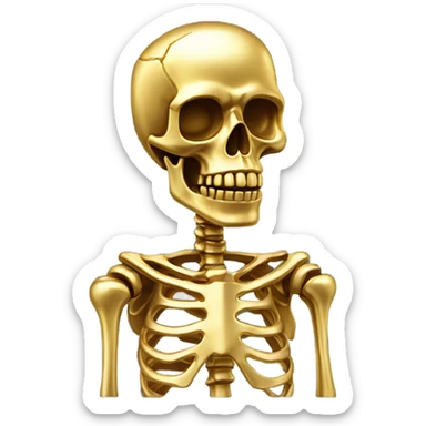 Skeleton made out of gold sticker