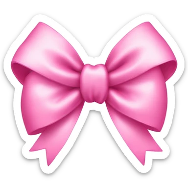 cute pink coquette bow sticker