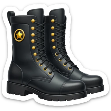 generate me black military boots sticker