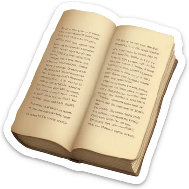 Book telling a long story in prose sticker
