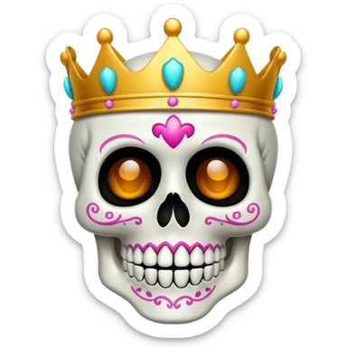 Calavera con corona sticker