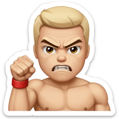 Put the thing saying I’m gonna punch you with the emoji ￼ sticker