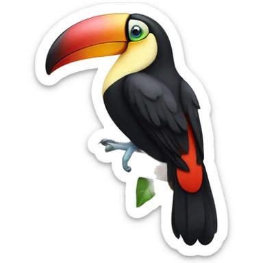Toucan bird kleur sticker
