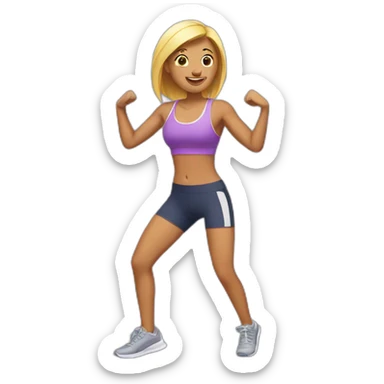 Moji fitness sticker
