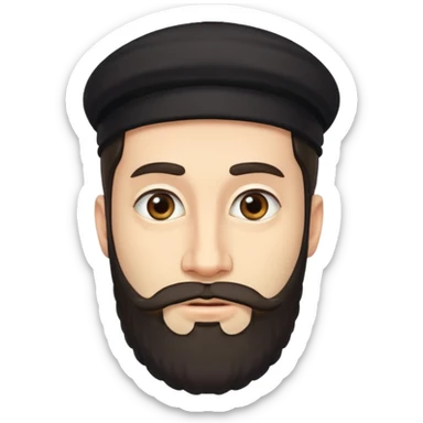 Orthodox Jewish male face sticker