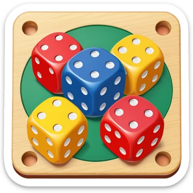 ludo game, with dice sticker