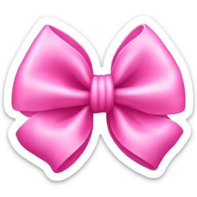 Pink bows on a happy emoji  sticker