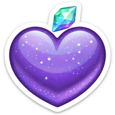 Glitter Purple and Cian hang loose sticker