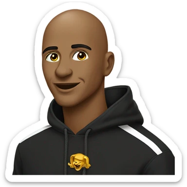 A bald head alpha phi alpha inc. man with words Alpha Phi Alpha  hoodie sticker