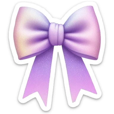 Bow sparkle Pastel lilac-gradient sticker