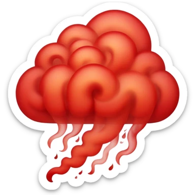 red smoke swirl   sticker