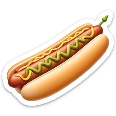 Hotdog with pickle on the side sticker