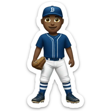white baseball player with knee socks sticker