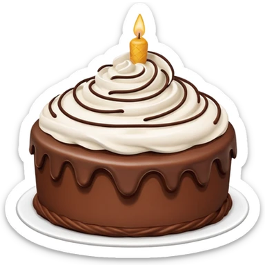 birthday cake with suggestive shape, humorous and cheeky sticker