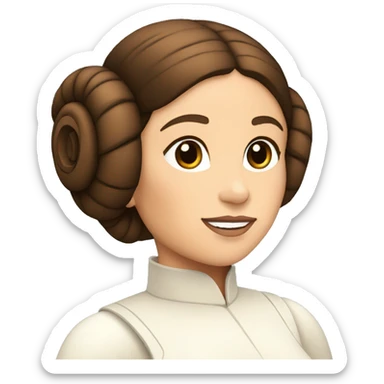 Princess Leia says thanks sticker