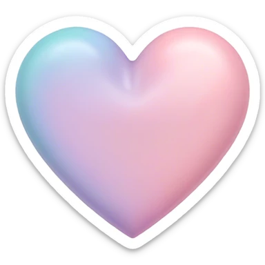 Pastel heart sticker