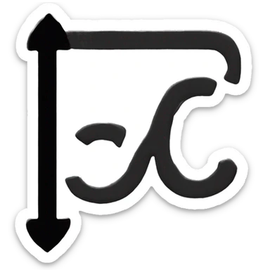 black expand symbol sticker