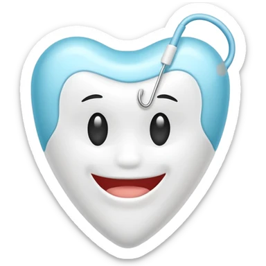 Dental floss  sticker