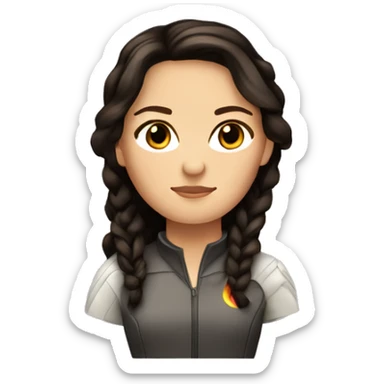 Katniss Everdeen from the hunger games sticker