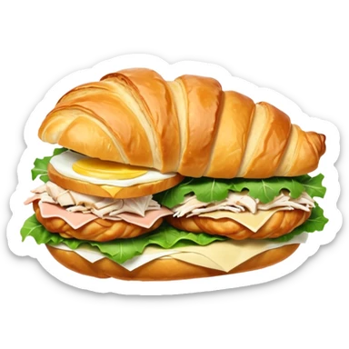 Croissant chicken and Cesar salad sandwich  sticker