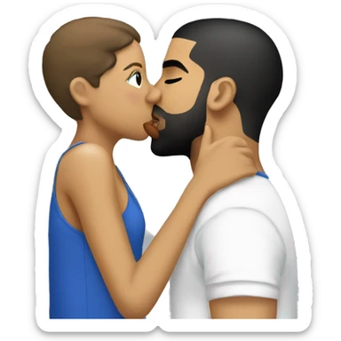 Drake kissing ishowspeed sticker