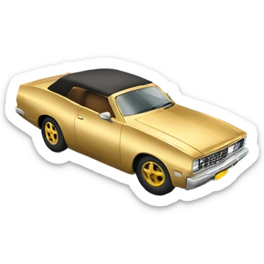 Gold car sticker