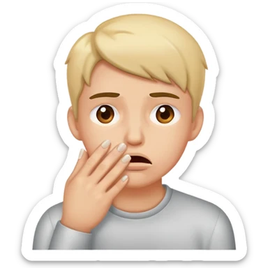 Something that reflects being nervous sticker