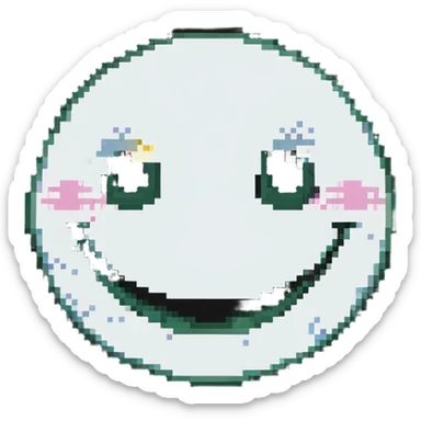 smiling face closeup sticker