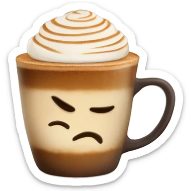 cappuccino with pepe latte art sticker