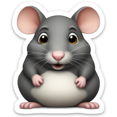 Fat rat sticker