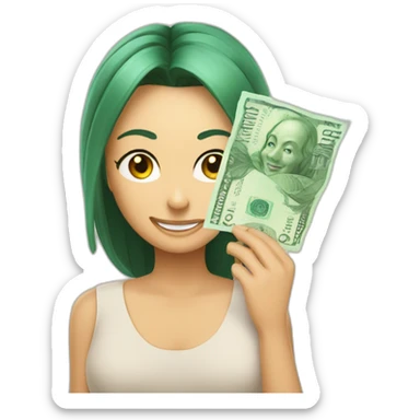 nami avec un billet de 50 euros sticker