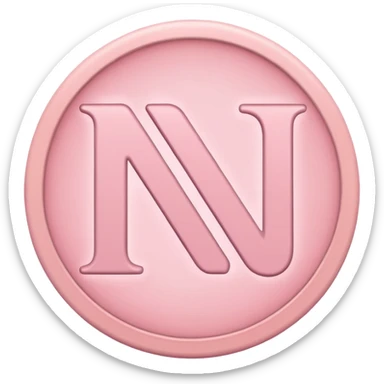 Netflix aesthetic isolated "N" logo in pastel pink sticker