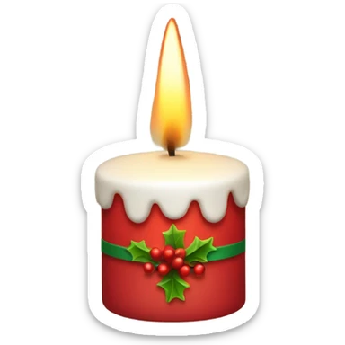 christmas candle  sticker