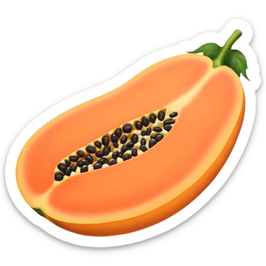 a papaya sticker