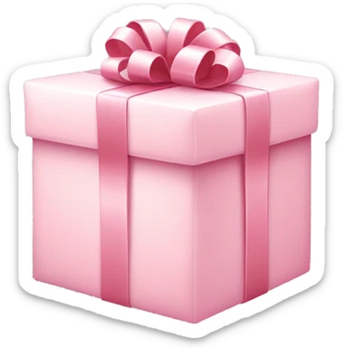 Light pink present sticker
