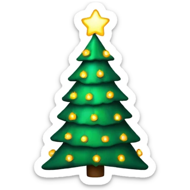Christmas tree lighted up sticker
