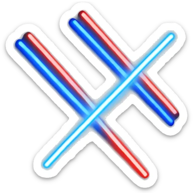Lightsabers red and blue  sticker