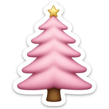 Light Pink Christmas tree sticker
