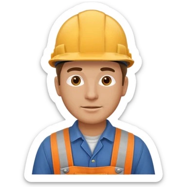 factory worker man  sticker