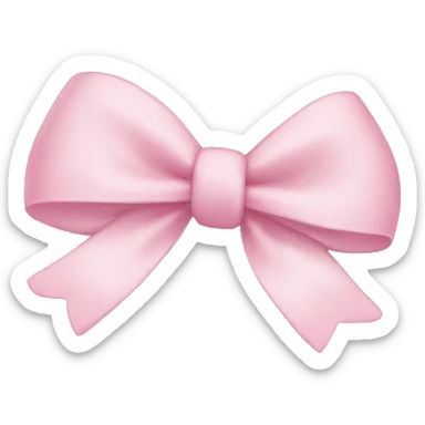 Light pink bow sticker