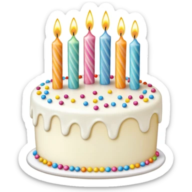 birthday cake sticker