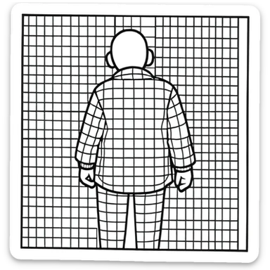 Patch test for skin allergies on a person's back with multiple square patches in a grid pattern sticker