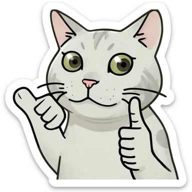 Cat sticking middle finger  sticker