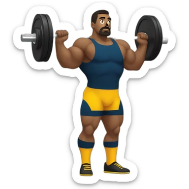 Powerlifter deadlifting sticker